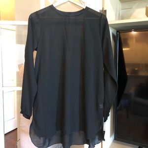Sheer Black Tunic Top A’Nue Ligne
